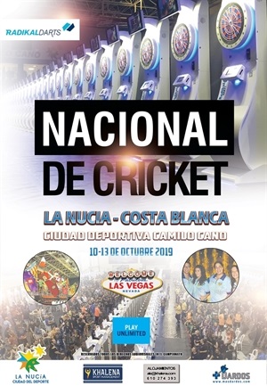 La Nucia cartel Nacional dardos cricket 2019