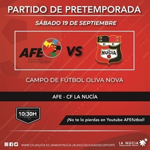 El C.F. La Nucía se enfrentará al “Combinado AFE” mañana sábado a las 10,30 horas