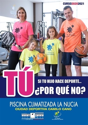 Cartel de la Campaña “Si tu hij@ hace deporte, Tú ¿por qué no?”