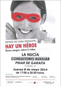 La Nucia Cartel Donacion Sangre mayo 2014