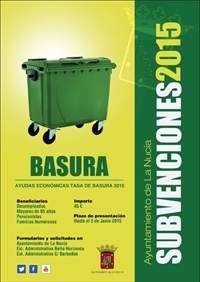 La Nucia Cartel Basura subv 2015
