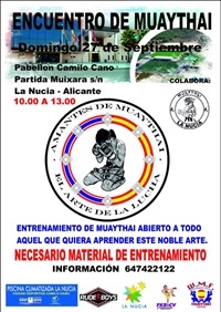 La Nucia cartel muay thai curso s 2015