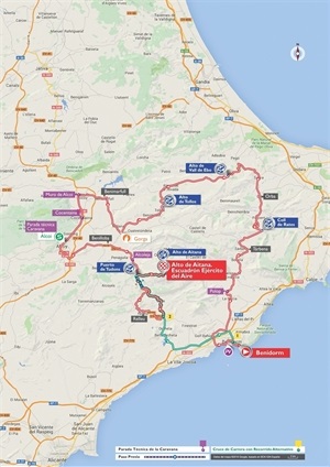 Recorrido de la etapa de mañana sábado 10 de septiembre