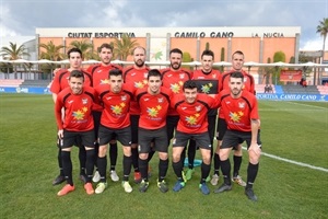La Nucía C.F. en un partido de esta temporada