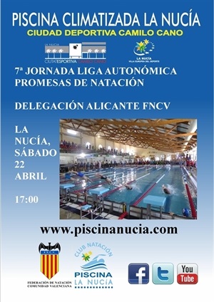 144 nadadores participarán este sábadp en la 7º Jornada de la Liga de Promesas que se nadará en la Piscina Climatizada Camilo Cano de La Nucía