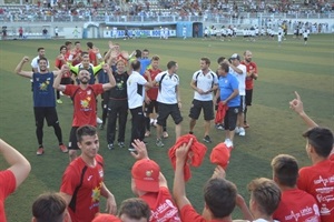 La alegría a pie de campo fue total tras dos temporadas en Preferente