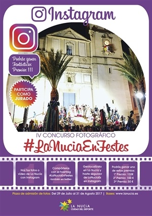 Cartel del concurso fotográfico de Instagram #LaNuciaEnFestes