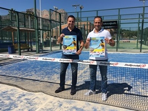 Alex González, pte. Padelpoint La Nucía y Sergio Villalba, concejal de Deportes