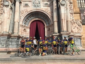 En el Santuario de la Vera Cruz de Caravaca, donde finalizaban los 123 km.