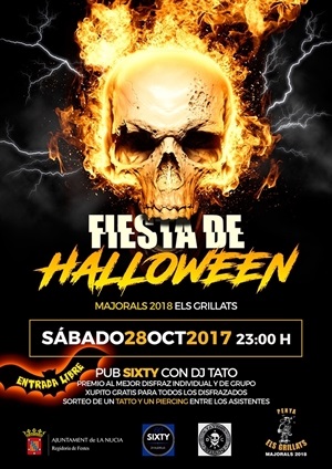 Cartel de la Fiesta de Halloween dels Majorals 2018.