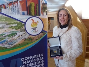 La deportista nuciera se emocionó al recibir la distinción