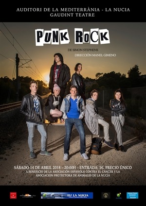 Cartel del estreno teatral de "Punk Rock" de Gaudint Teatre