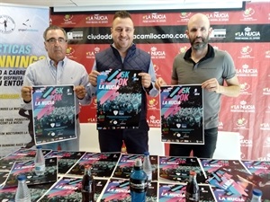 Presentación de los 10K de La Nucía con Pepe Brotons, José A. Benavente (C.A. La Nucía) y Sergio Villalba, concejal de Deportes