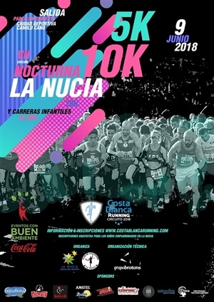 Cartel de los 10 KM de La Nucía 2018