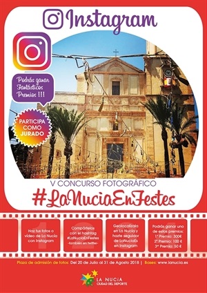 Cartel del V Concurso Fotográfico de Instagram #LaNuciaEnFestes