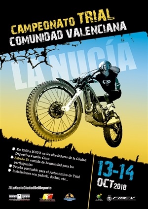 Cartel del Campeonato de trial Comunidad Valenciana" 2018
