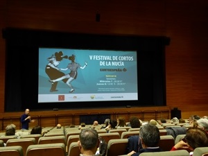 Francesc Sempere, director de l'Auditori, en la apertura del V Festival de Cortos de La Nucía
