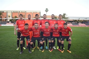 Alineación del C.F. La Nucía ayer ante el Paterna