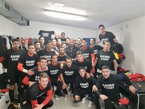 El equipo rojillo hicieron un acto de apoyo a su compañero Gabri