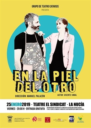 Cartel de la obra de teatro "En la piel del Otro"