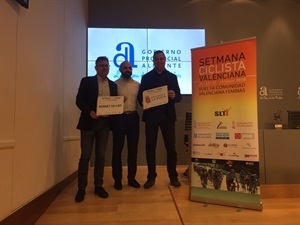 A la presentación de la etapa en la Diputación de Alicante asistieron Rubén Donet, director general de la Vuelta, Juanjo Castelló, diputado de Deportes y Sergio Villalba, concejal de Deportes