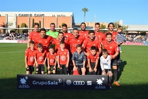 Alineación del CF La Nucia ayer frente al Orihuela CF