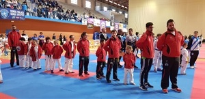 Los deportistas nucieros antes de competir en el XII Open Internacional