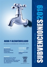 La Nucia Cartel Subvencion Agua 2019