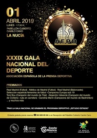 La Nucia Cartel Gala Nacional AEPD 2019