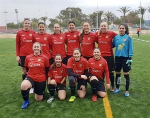 Alineación del femenino del CF La Nucía en su partido frente al Torrevieja