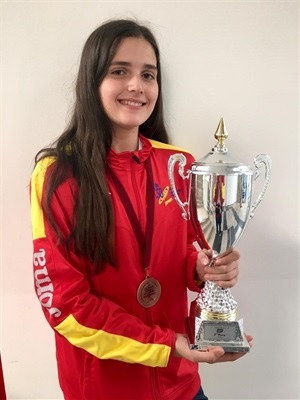 Alejandra Riera García volvió de Croacia muy orgullosa de su logro deportivo