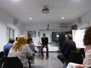 Fermín Gil durante la charla del pasado viernes