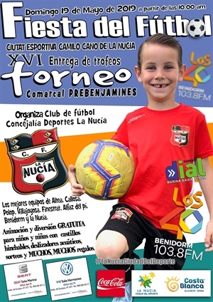 La "Fiesta del Fútbol" tendrá lugar este domingo 19 de mayo en la Ciutat Esportiva Camilo Cano de La Nucía