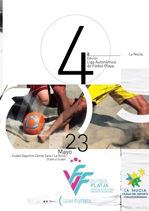 Cartel de la Liga Autonómica de Fútbol Playa