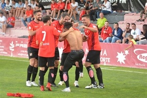 Chaim marcó su primer gol con el CF La Nucía ante el Logroñés B
