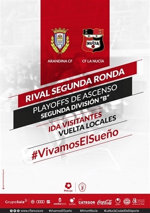 Cartel de la eliminatoria ante el Arandina C.F.