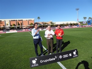 Raúl Gómez, actual presidente del CF La Nucía, durante su discurso