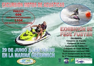 Imagen del Cartel de la Excursión en motos acuáticas organizado por la Concejalía de Juventud