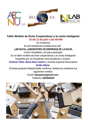 Cartel del Taller Formativo del próximo jueves