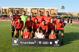 Alineación del CF La Nucía en el histórico partido ante el Linares