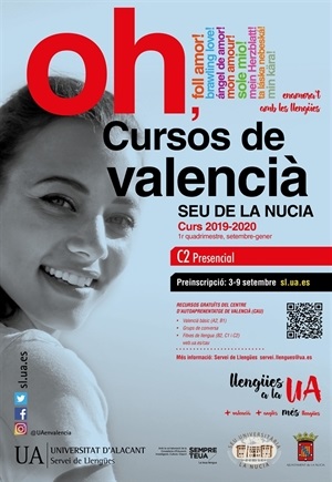 Cartel del Curs C2 de Valencià de La Nucía