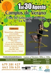 Campus de Verano Club de Gimnasia Rítmica La Nucía
