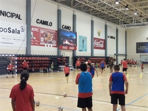 En el Campus participaron jugadores del Sporting Fútbol Sala y de otros clubes