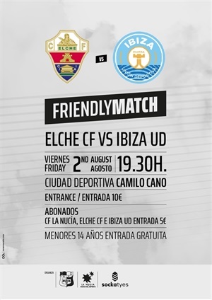 Cartel del partido Elche CF vs. UD Ibiza