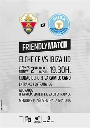 Cartel del partido Elche CF vs. UD Ibiza