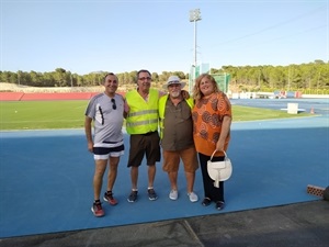 En la reunión estuvieron Samantha Ucero, técnico Voluntariado Social La Nucia, Corpus Sánchez, técnico de atletismo, Pepe Brotons, responsable de los voluntarios y Antonio Sogorb,vicepresidente de la FACV