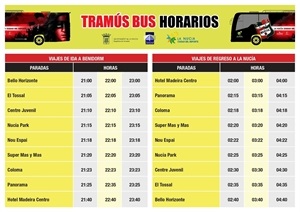El Tramús bús tiene nueve paradas entre La Nucia y Benidorm