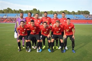 Alineación del CF La Nucia frente al Castellón