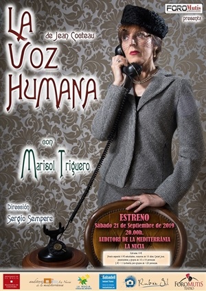 La obra de teatro "La Voz Humana" será la primera actuación de esta programación