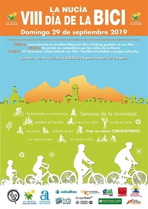 Cartel del VIII Día de la Bici de La Nucía, que se celebrará el próximo domingo
